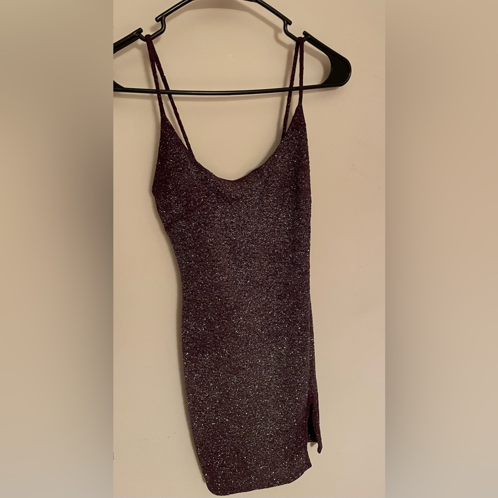 Windsor Juniors Medium Purple Glitter Party Dress, Used but Excellent Condition